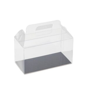 Transparante cake doos met mat zwarte inleg