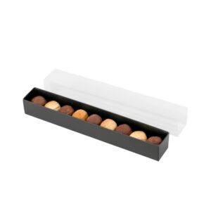 TRV doosje mat zwart met transparante sleeve