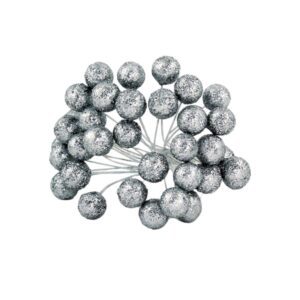 Bijsteker besjes glitter/zilver