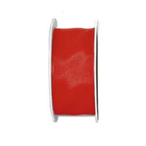 Lint satijn rood