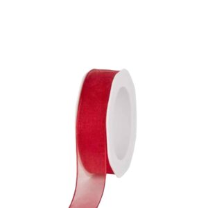 Lint organza met draad rood
