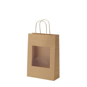 Papieren tas met venster diverse maten