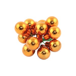 Glasballetjes op draad blinkend oranje