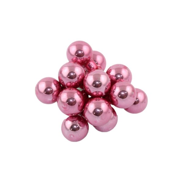 Glasballetjes op draad blinkend roze