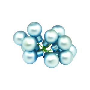Glasballetjes op draad mat turquoise