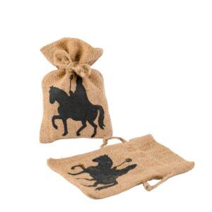 Jute zakje met Sint print