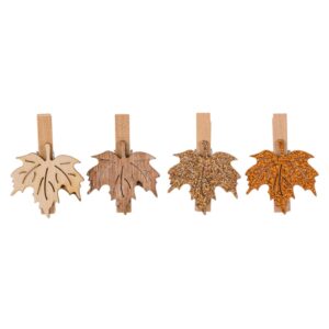 Houten knijper herfstbladeren natuur tinten