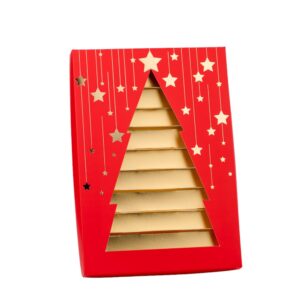 Luxe kerstdoos met kerstboom venster