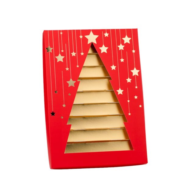 Luxe kerstdoos met kerstboom venster