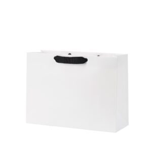 Luxe kraft papieren tas met zwarte draaglinten