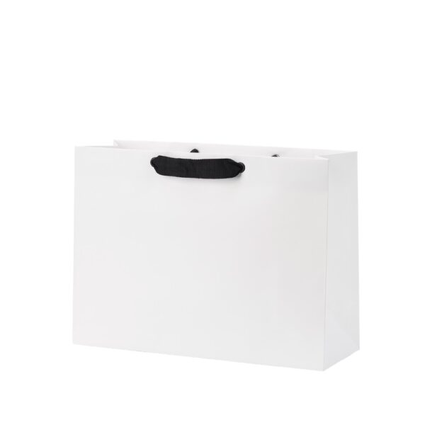 Luxe kraft papieren tas met zwarte draaglinten