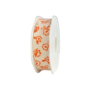 Lint oranje bloemetjes