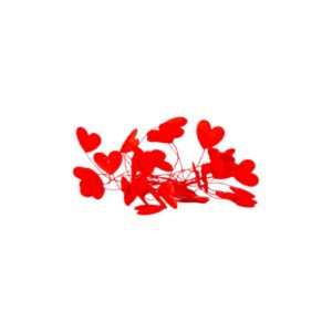 Bijsteker hartjes rood