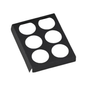 Inlay met gaten voor luxe bonbondoos met vakken