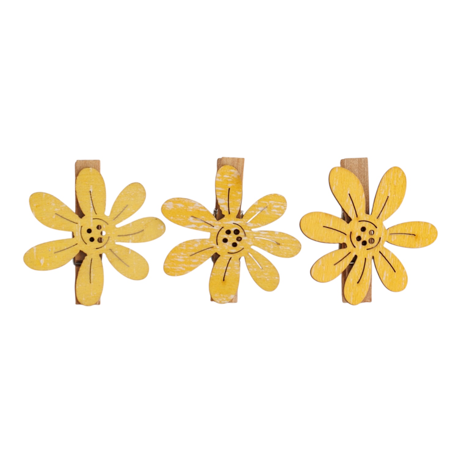 Houten knijper bloem diverse kleuren - Afbeelding 3
