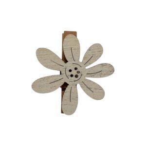 Houten knijper bloem diverse kleuren